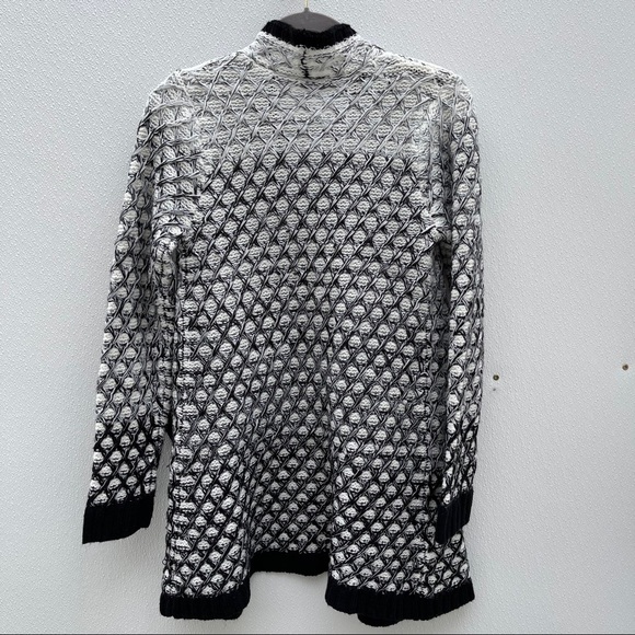 Ombré open front cardigan long knitted duster boho - Picture 3 of 3